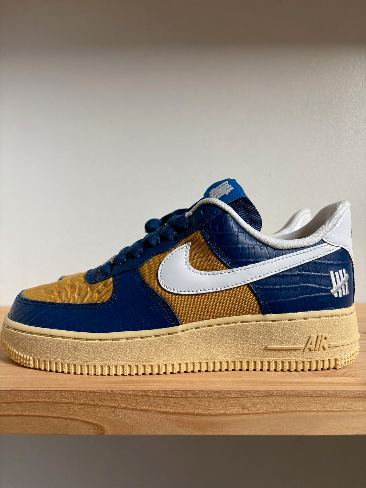 Nike Air Force 1 Low SP Undefeated 5 on it Blue Yellow Croc