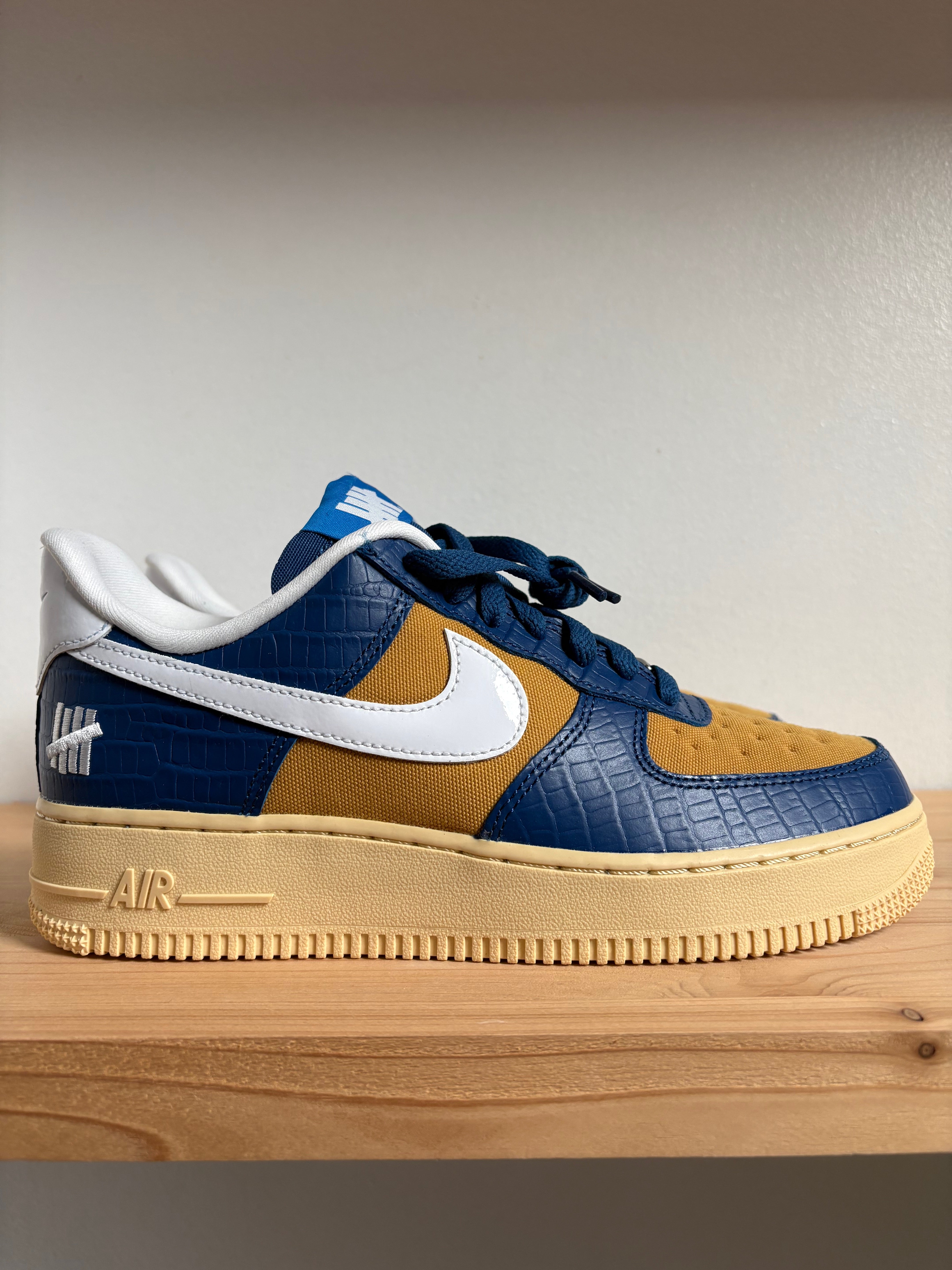 Nike AF1 Low SP Undefeated 5 On It Blue Yellow Croc | Antwerp Snkr