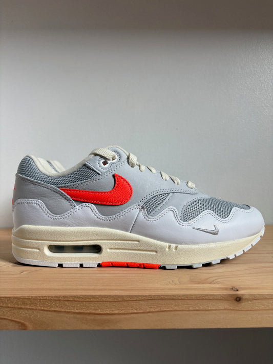 Nike Air Max 1 Patta Waves White Hyper Crimson (With Bracelet)