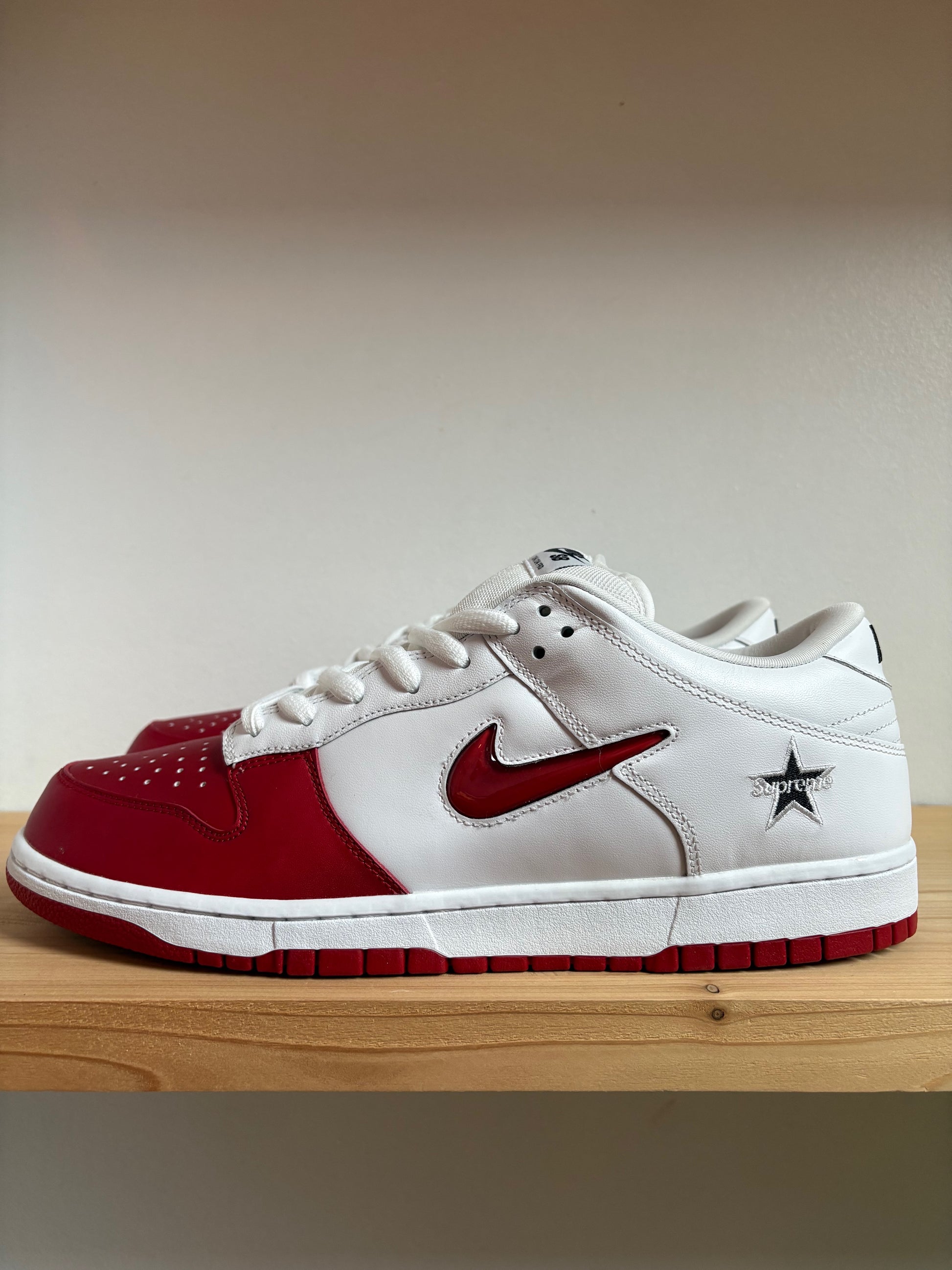 Nike SB Dunk Low Supreme Jewel Swoosh Red