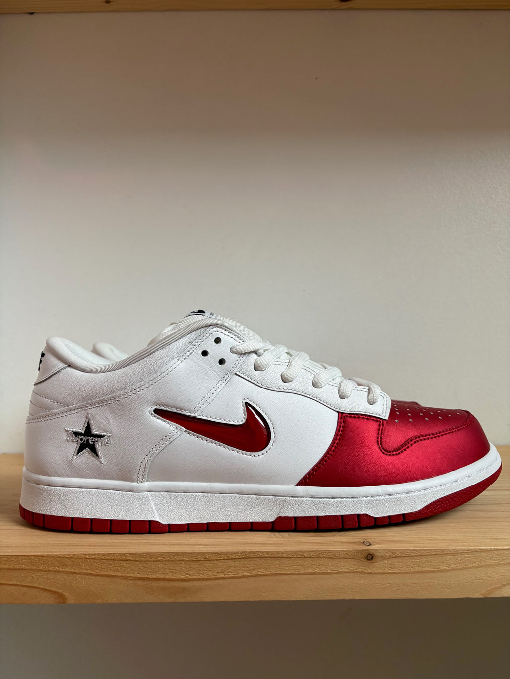 Nike SB Dunk Low Supreme Jewel Swoosh Red