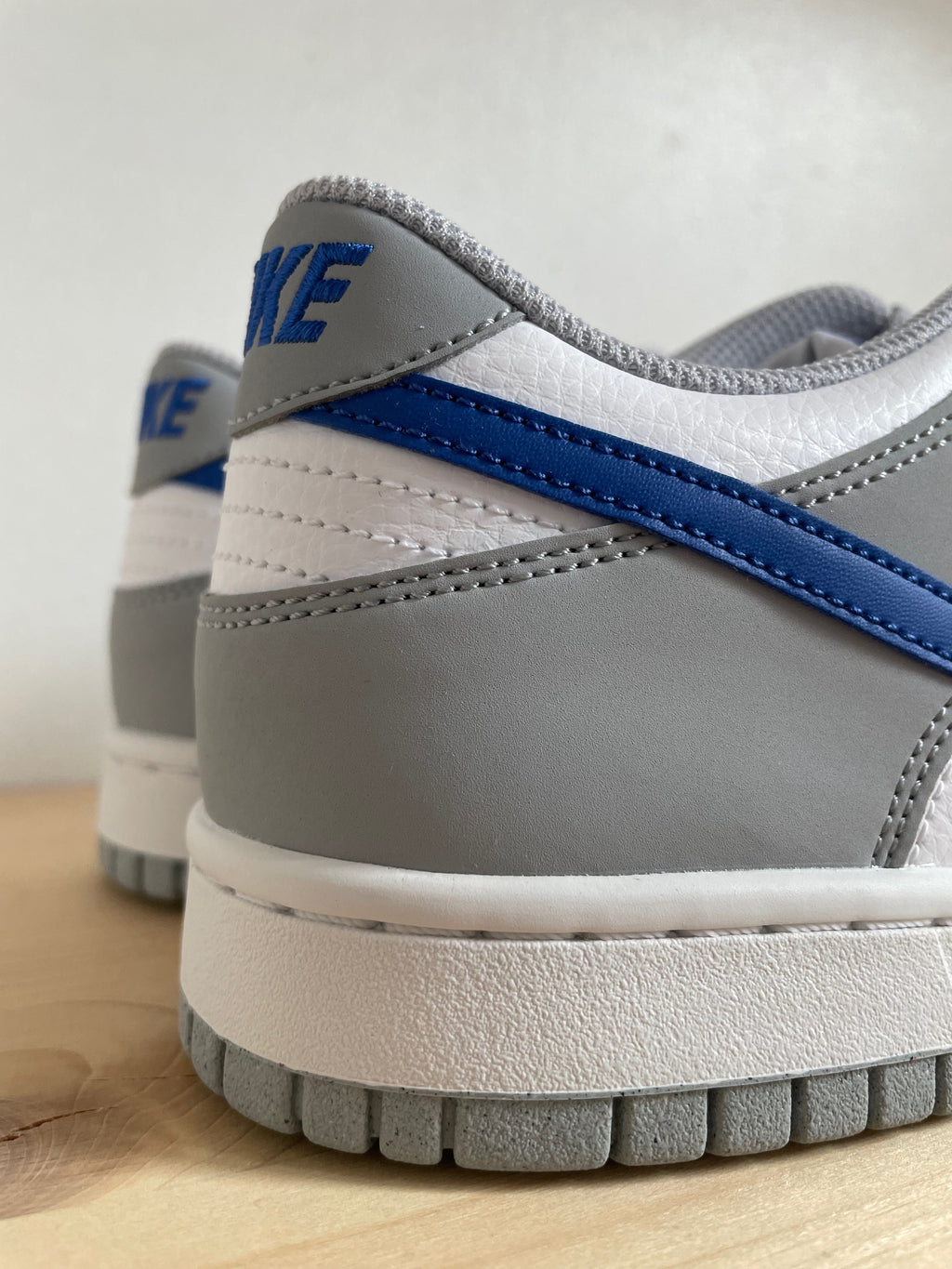 Nike Dunk Low Mini Swoosh Wolf Grey Game Royal (GS)