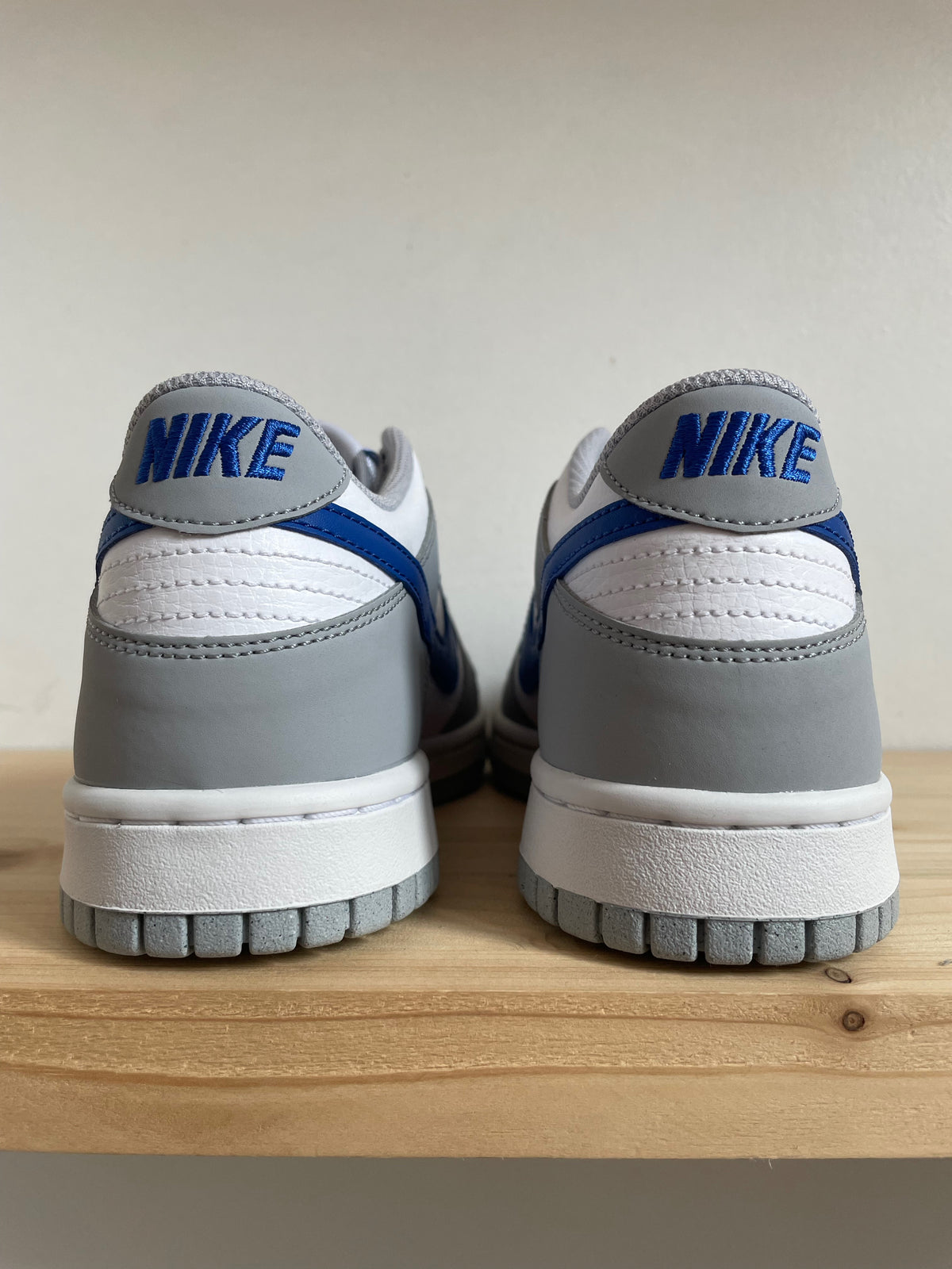 Nike Dunk Low Mini Swoosh Wolf Grey Game Royal (GS)